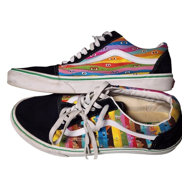 VANS Sesame Street Old Skool 'Rainbow Stripes' Low Top Size Mens 10 - Picture 5 of 8